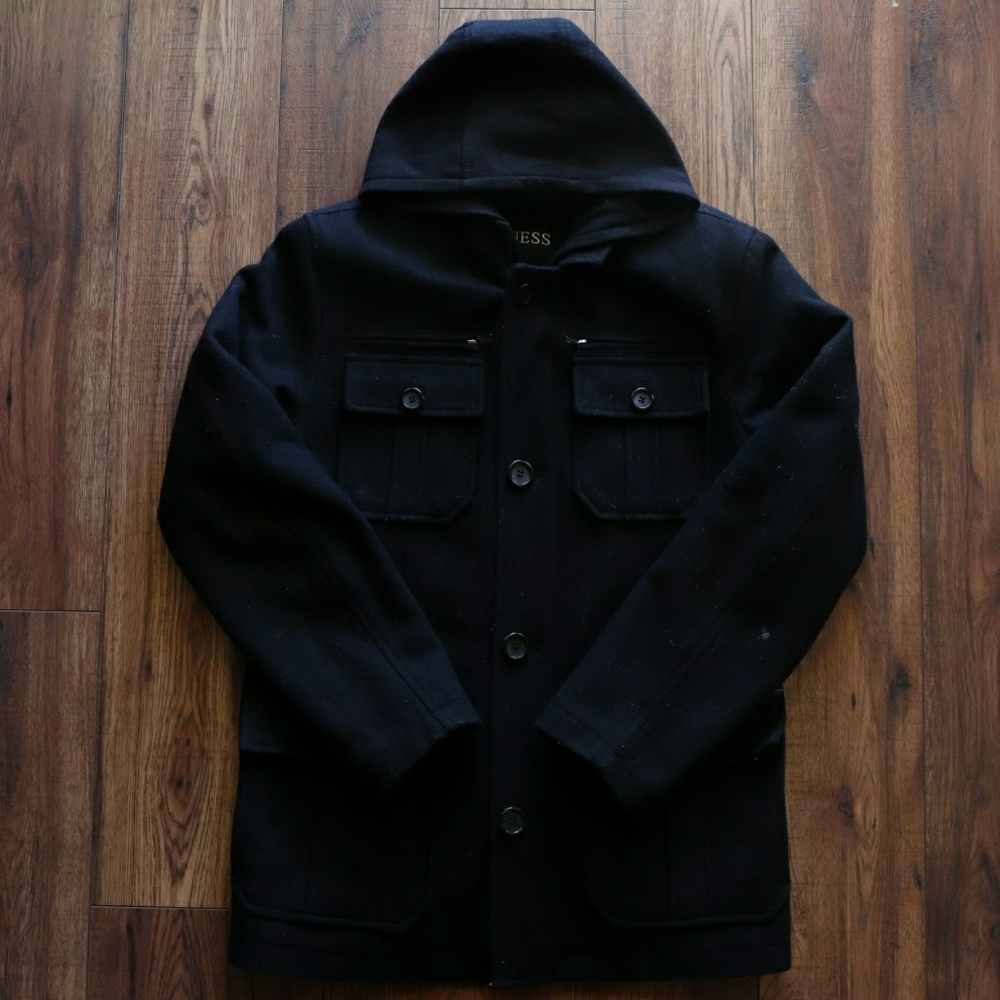 Guess Black Peacoat